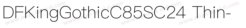 DFKingGothicC85SC24 Thin字体转换